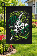 One Piece Roronoa Zoro Three-Sword Garden Flag – 12" × 18"