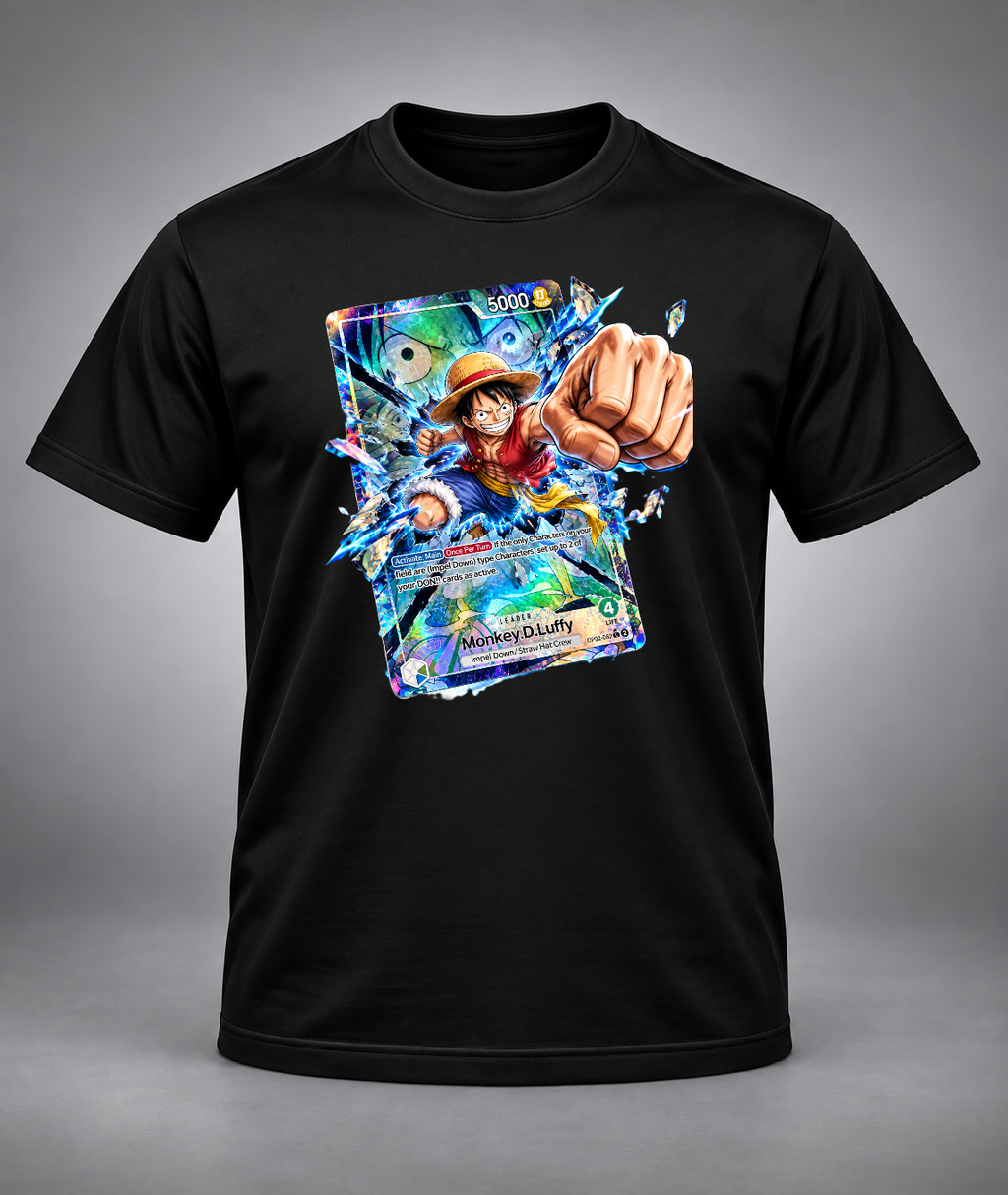 Luffy 3D Card Punch T-Shirt