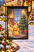 Pikachu Christmas Garden Flag – 12" × 18"