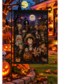 One Piece Straw Hat Crew Halloween Garden Flag – 12" × 18"